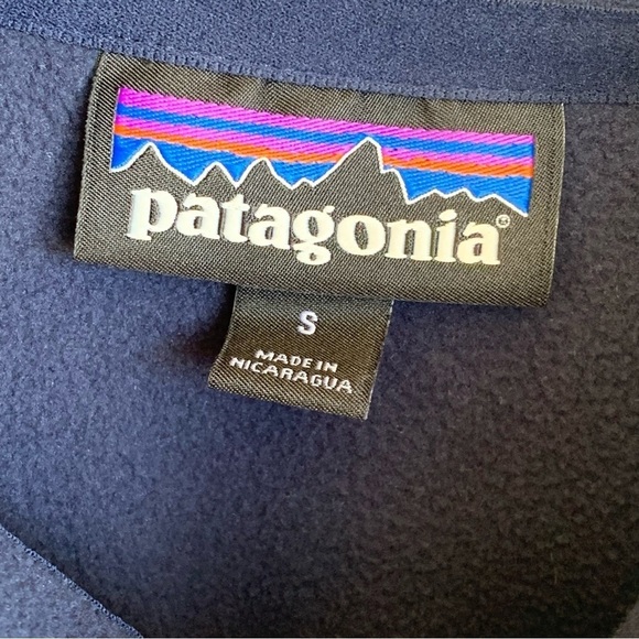 Patagonia Mens Pullover Small Blue Micro D Fleece 1/4 Zip Sweatshirt Shirt 26176 - Picture 3 of 7